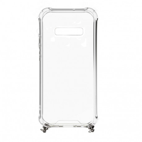 Evelatus Samsung S10 Case with rope Stripes Black Transparent