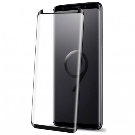 Evelatus Samsung Galaxy S9 Plus 3D Full Glue Curved Aluminosilicate Glass 9H (0.26mm) + Camera Prote