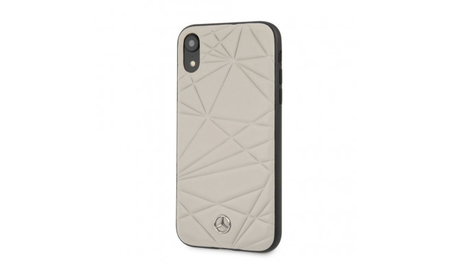 Mercedes-Benz Apple iPhone XR Twister Genuine Leather Hard Case Grey
