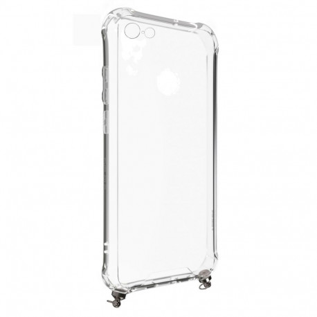 Evelatus Apple iPhone 6/6S Silicone Transparent with Necklace TPU Strap Space Gray