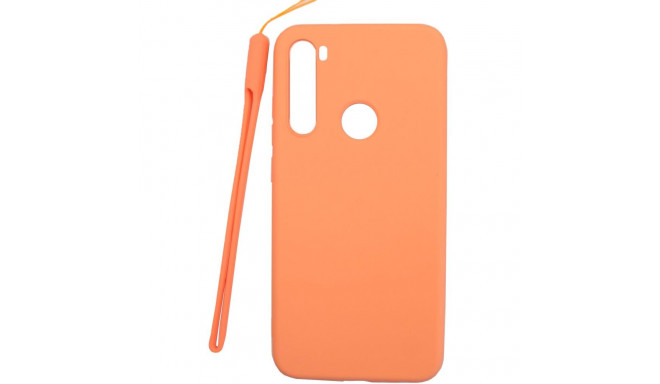 Evelatus Xiaomi Xiaomi Redmi Note 8 / Redmi Note 8 2021 Soft Touch Silicone Case with Strap Pink
