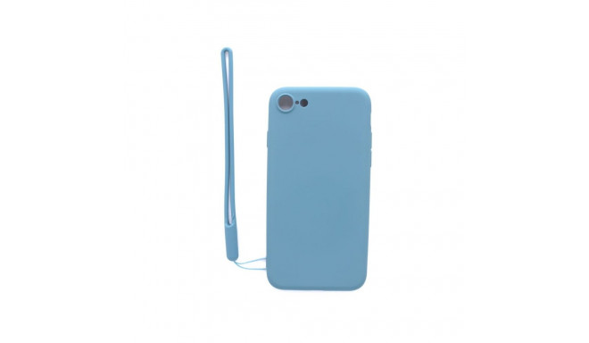Evelatus Apple iPhone 7/8 Soft Touch Silicone Case with Strap Blue