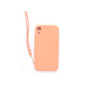 Evelatus Apple iPhone XR Soft Touch Silicone Case with Strap Pink