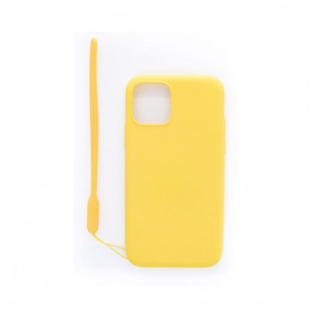 Evelatus Apple iPhone 11 Pro Soft Touch Silicone Case with Strap Yellow