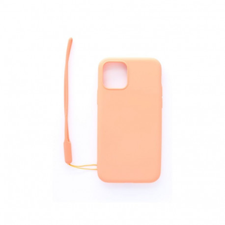 Evelatus Apple iPhone 11 Pro Soft Touch Silicone Case with Strap Pink