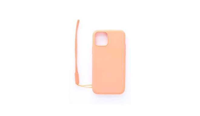 Evelatus Apple iPhone 11 Pro Soft Touch Silicone Case with Strap Pink
