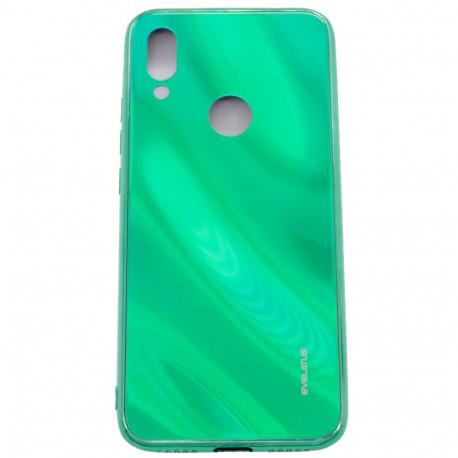 Evelatus Xiaomi Redmi 7 Water Ripple Full Color Electroplating Tempered Glass Case Green