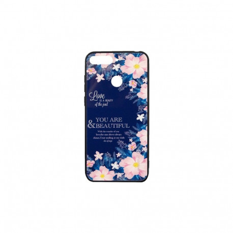 Evelatus Huawei Y6 2018 Picture Glass Case Flower Power