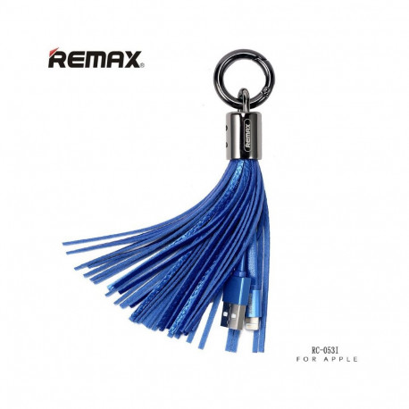 Remax Universal Tassels Ring Data Cable for Lightning Blue
