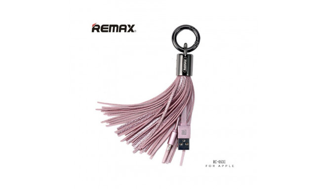 Remax Tassels Ring Data Cable for Lightning Pink