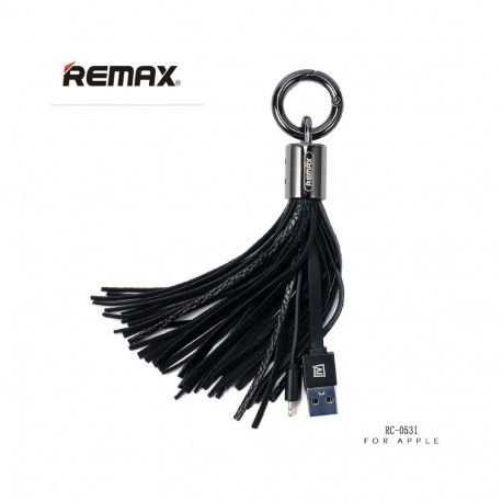 Remax Apple Tassels Ring Data Cable for Lightning Black