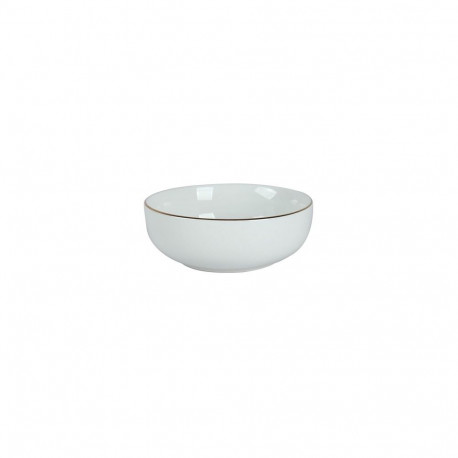 BOWL WITH GOLD RIM WHITE 510ML