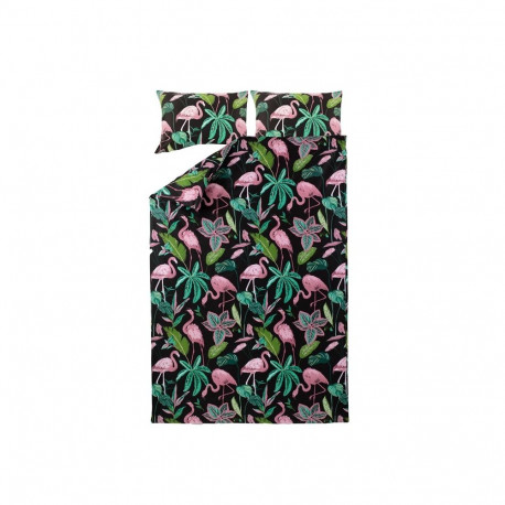 BED COV SET Flamingo SATEEN 160x200CM