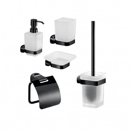 AMALFI TOILET PAPER HOLDER W/ COVER MB