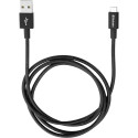 Verbatim Micro USB kaabel 100cm Sync&Charge must, roostevaba teras