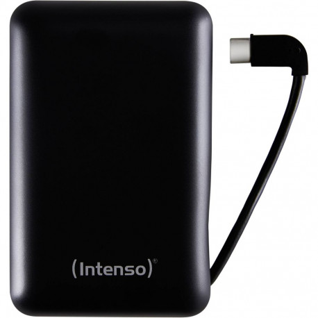 Intenso Powerbank XC10000 must USB-A+USB-C kaabliga 10000 mAh