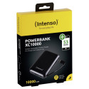 Intenso Powerbank XC10000 must USB-A+USB-C kaabliga 10000 mAh