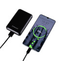 Intenso Powerbank XC10000 must USB-A+USB-C kaabliga 10000 mAh