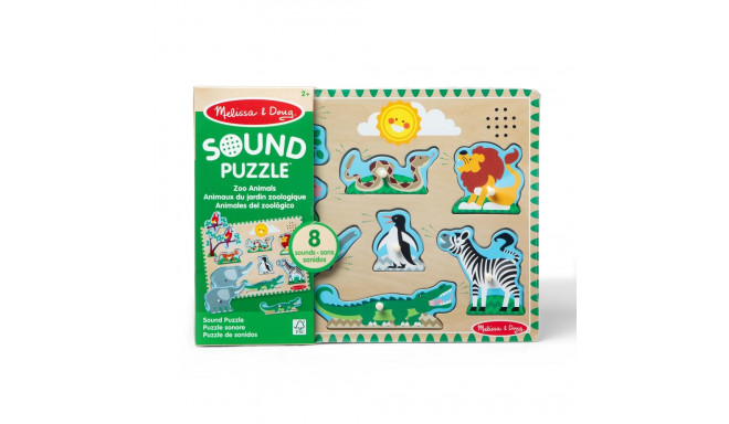MELISSA & DOUG helidega pusle Loomaaialoomad