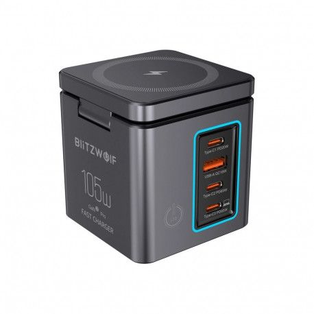 Blitzwolf BW-i113 GaN, USB-A, 3xUSB-C, 105W mains charger
