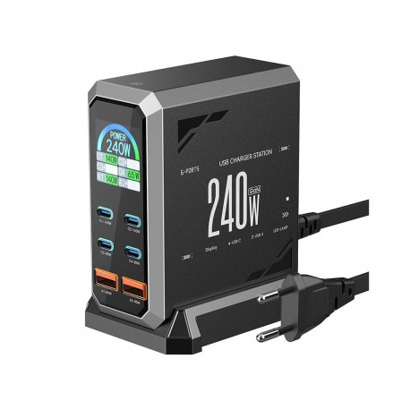 Blitzwolf BW-S31 2xUSB-A, 4xUSB-C, PD, 240W network charger.