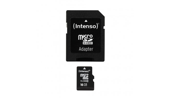 Intenso memory card microSDHC 16GB 20MB/s Class 10 + adapter
