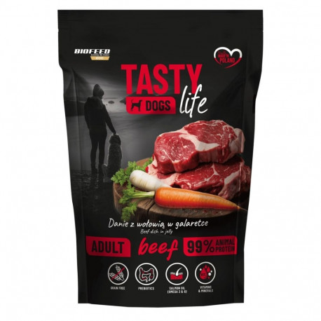 BIOFEED Tasty Dogs Life veiselihaga märg koeratoit 500g