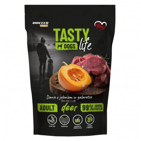 BIOFEED Tasty Dogs Life hirveliha märg koeratoit 500g