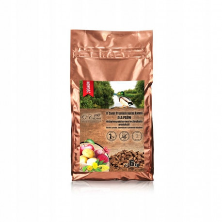 O'CANIS premium pardilihaga hirsi, kartuli ja punapeediga kuiv koeratoit 6kg