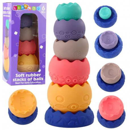 hariduslik komplekt pehmed munad pallid numbritega sensoorsed torn 6 tk