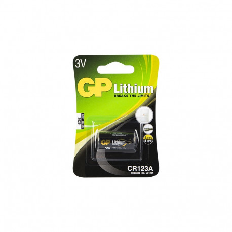 82-531# GP liitiumpatarei 3v CR123A 16,8x34,5mm blisterpakend