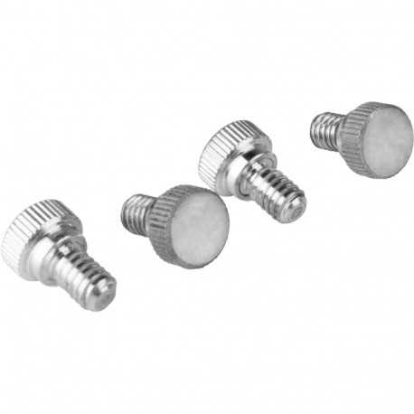 Kupo KS-363 1/4"-20*10mm Steel Thumb Screw, Knurled Head (Set of 4)