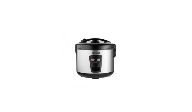 Concept RE2020 steam cooker 2 basket(s) Freestanding 650 W Black, Satin steel