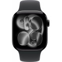 Apple Watch 11 GPS 42mm Sport Band S/M, jet black/black (MEQT4ET/A)