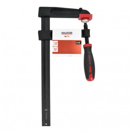 Bar Clamp KREATOR KRTH40205 120x300mm, Length: 400 mm, Max. jaw depth: 300 mm