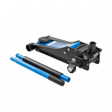 Hogert Hydraulic Jack HT8G059, 2000kg, 85mm, 430mm, steel, transport rollers, overload valve