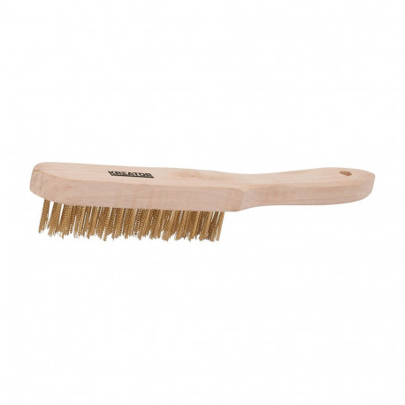 Metal brush with wooden handle copper bristles 4R Kreator