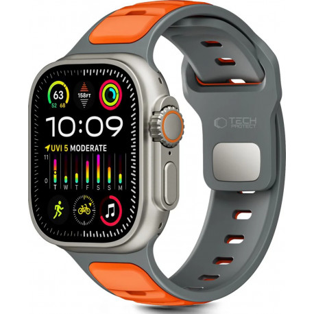 Tech-Protect kellarihm IconBand Line Apple Watch 44/45/46/49mm, hall/oranž