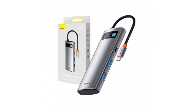 Baseus 7in1 USB-C jaotur 2x USB 3.0 + HDMI + 2x USB-C + microSD/SD