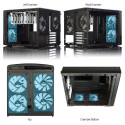 Fractal Design | NODE 804 | Side window | 2 - USB 3.0Audio in/outPower button with LED (white)HDD ac