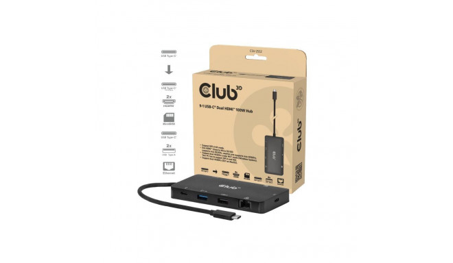 I/O HUB 9IN1 USB-C/100W CSV-2552 CLUB3D