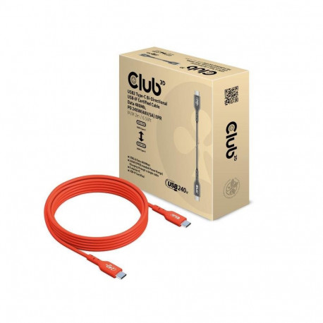 CABLE USB-C TO USB-C 2M/M/M CAC-1573 CLUB3D