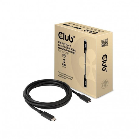 CABLE USB-C TO USB-C 2M/M/F CAC-1529 CLUB3D