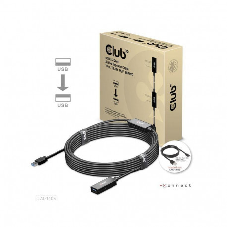 CABLE USB3.2 REPEATER 10M/M/F CAC-1405 CLUB3D