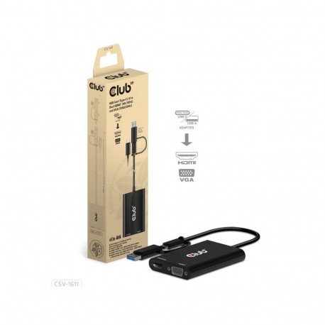 I/O ADAPTER USB-C TO HDMI/VGA/CSV-1611 CLUB3D
