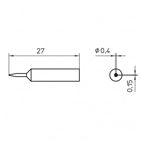 Kolviots XNT 1SC  WXP65 lapik 0,4x0,15mm