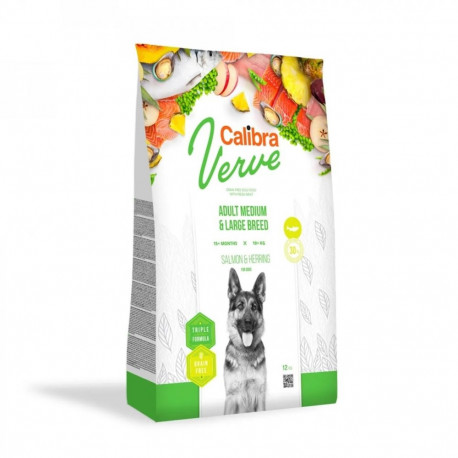Dog Food - CALIBRA Verve Medium & Large Salmon & Herring 12kg Gluten-Free