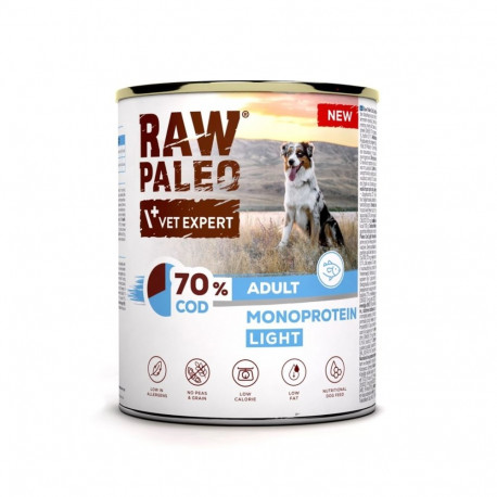 Dog Food - VetExpert Raw Paleo Cod Light Monoprotein Wet 800g