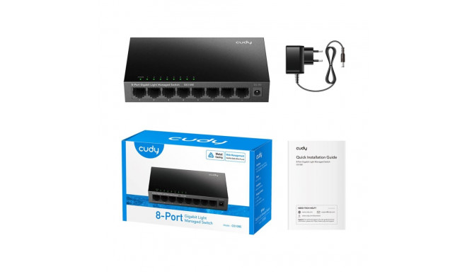 Networking Switch - CUDY GS108E 8-Port Managed Gigabit Ethernet 16 Gbit/s