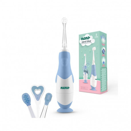Electric Toothbrush - Neno Denti Blue Vibrating 3 Modes Timer AAA Batteries